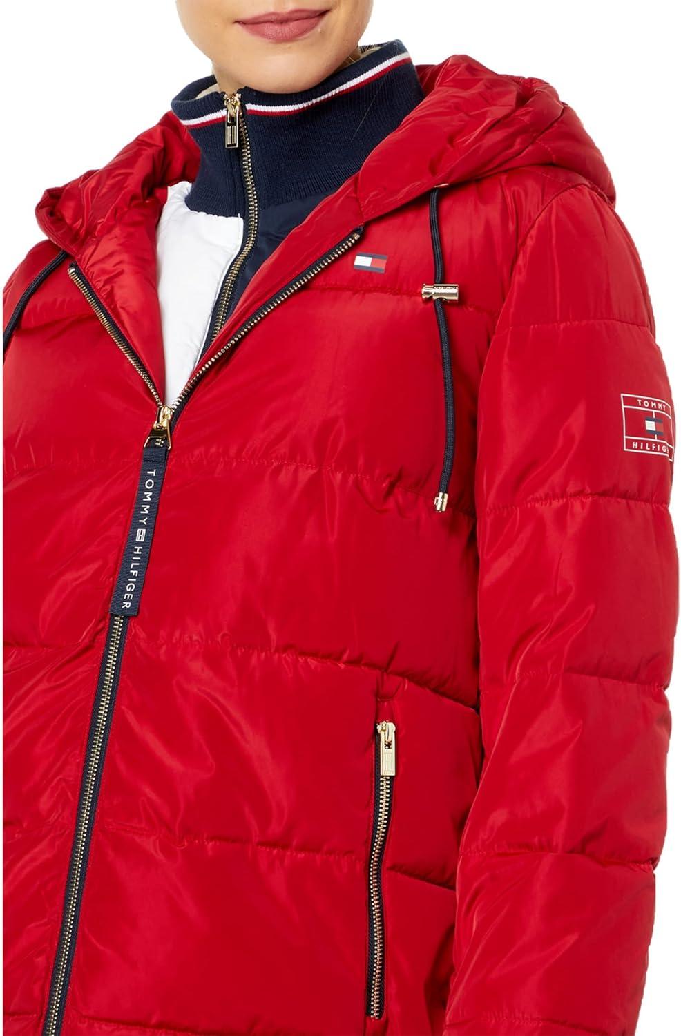 imageTommy Hilfiger womens Hooded Pffr WRb CllrChili Pepper