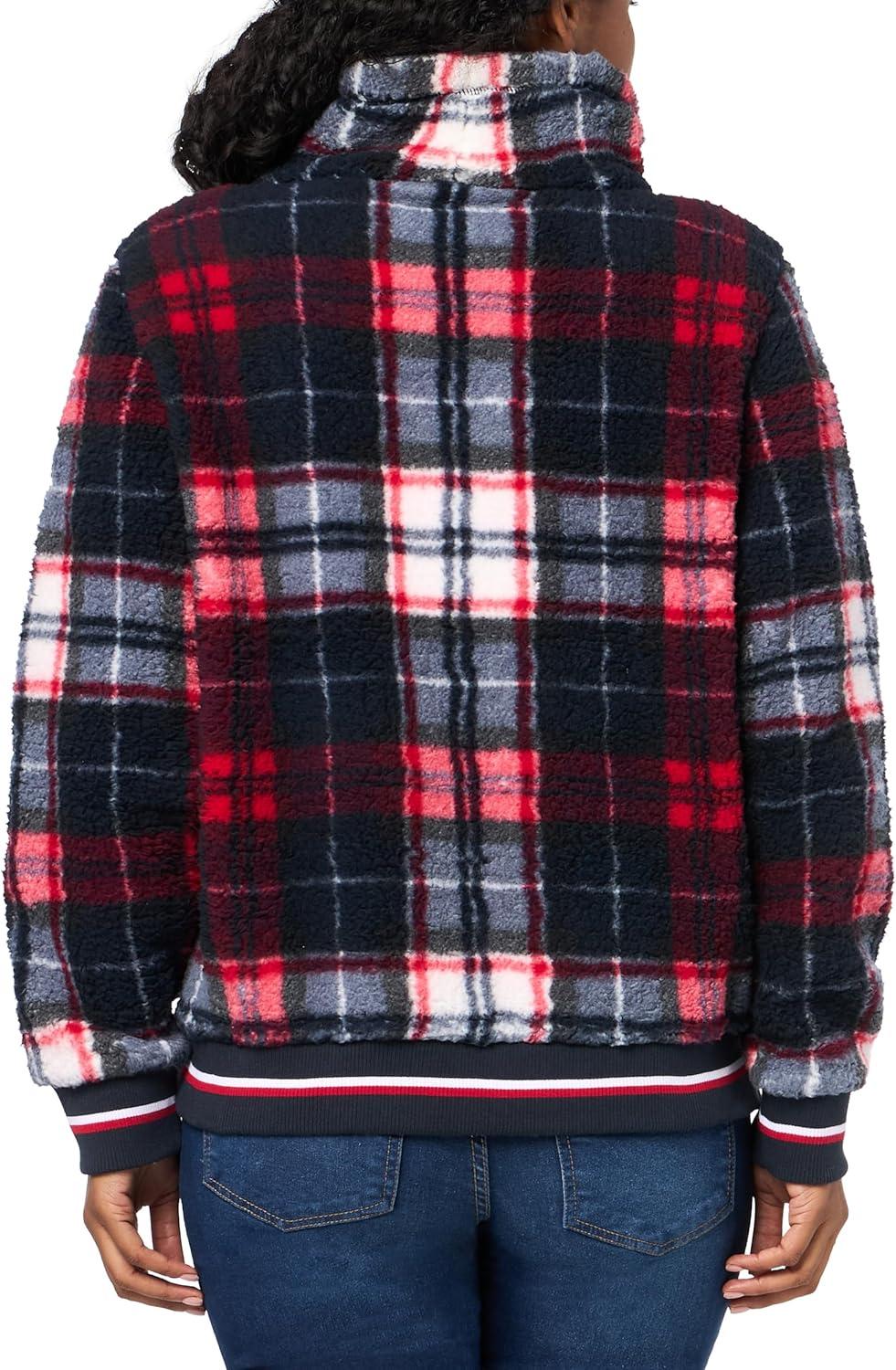 imageTommy Hilfiger womens Sherpa BomberSky Captain Multi
