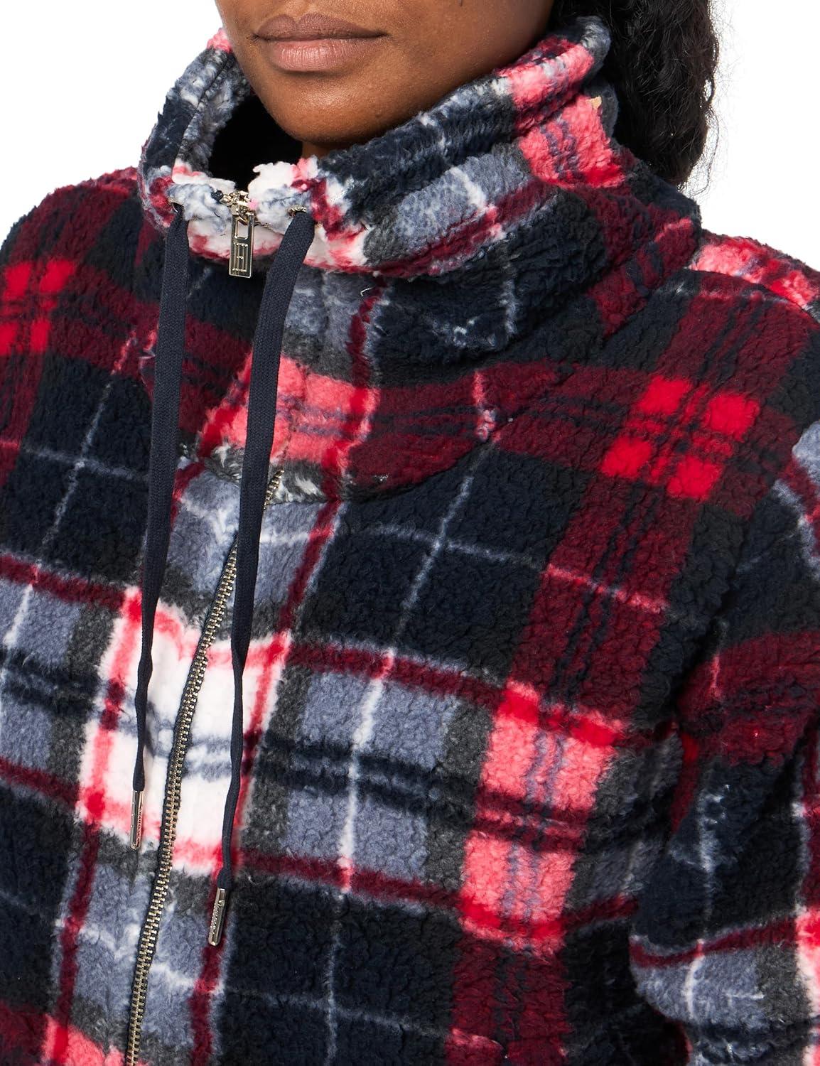 imageTommy Hilfiger womens Sherpa BomberSky Captain Multi
