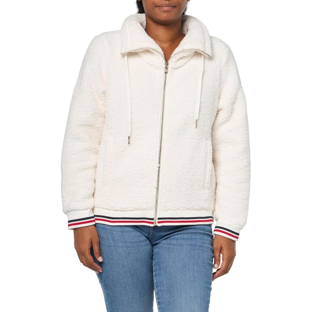 imageTommy Hilfiger womens Sherpa BomberSoft Ivory