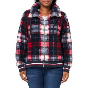 Tommy Hilfiger womens Sherpa Bomber(Sky Captain Multi)