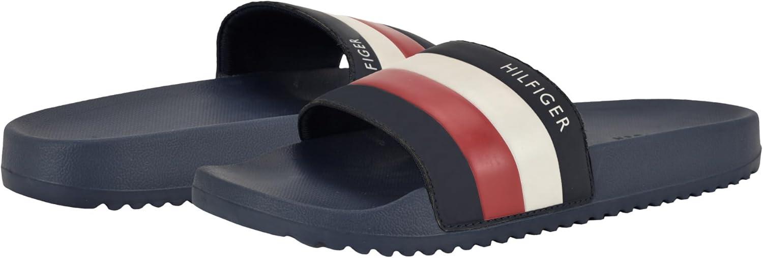 imageTommy Hilfiger Mens Rozi Slide SandalNavy Multi 433