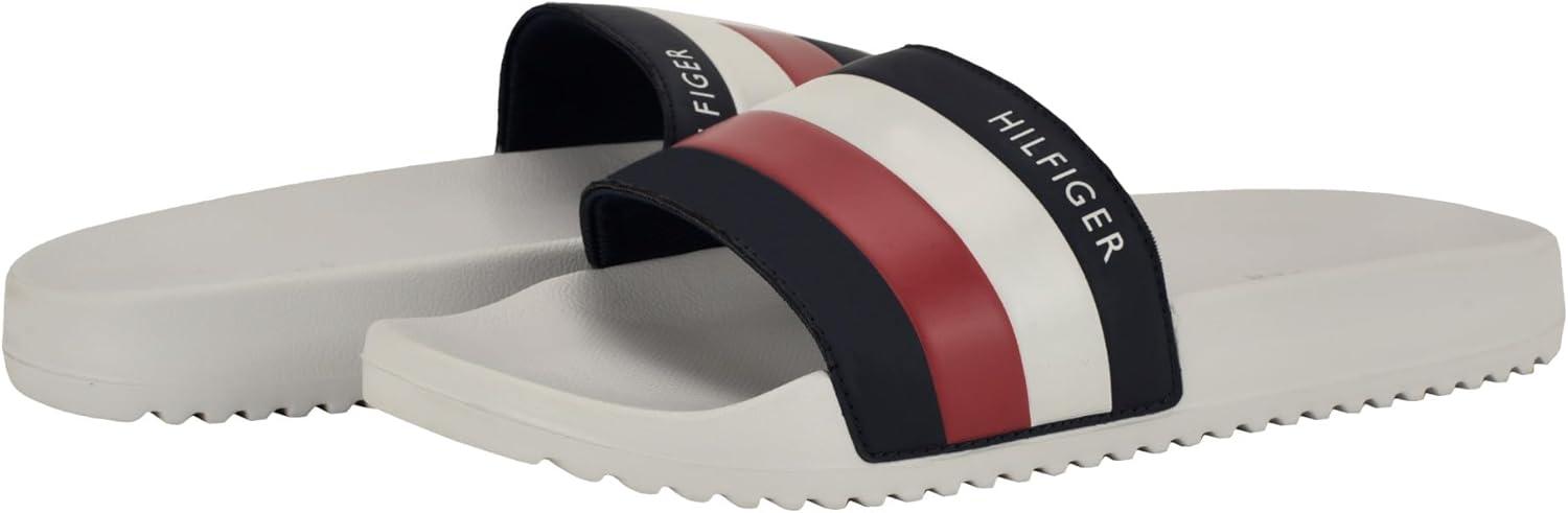 imageTommy Hilfiger Mens Rozi Slide SandalWhite Multi 164