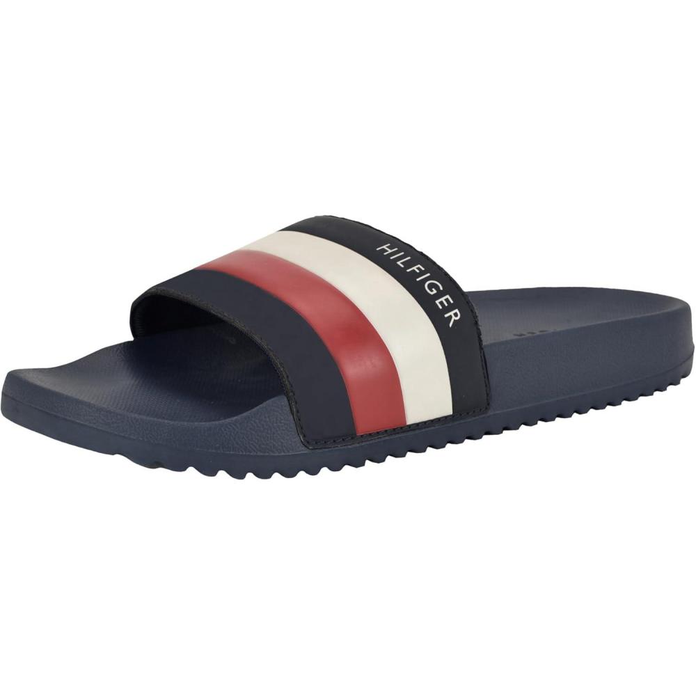 imageTommy Hilfiger Mens Rozi Slide SandalNavy Multi 433