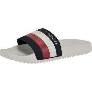 Tommy Hilfiger Men’s Rozi Slide Sandal(White Multi 164)
