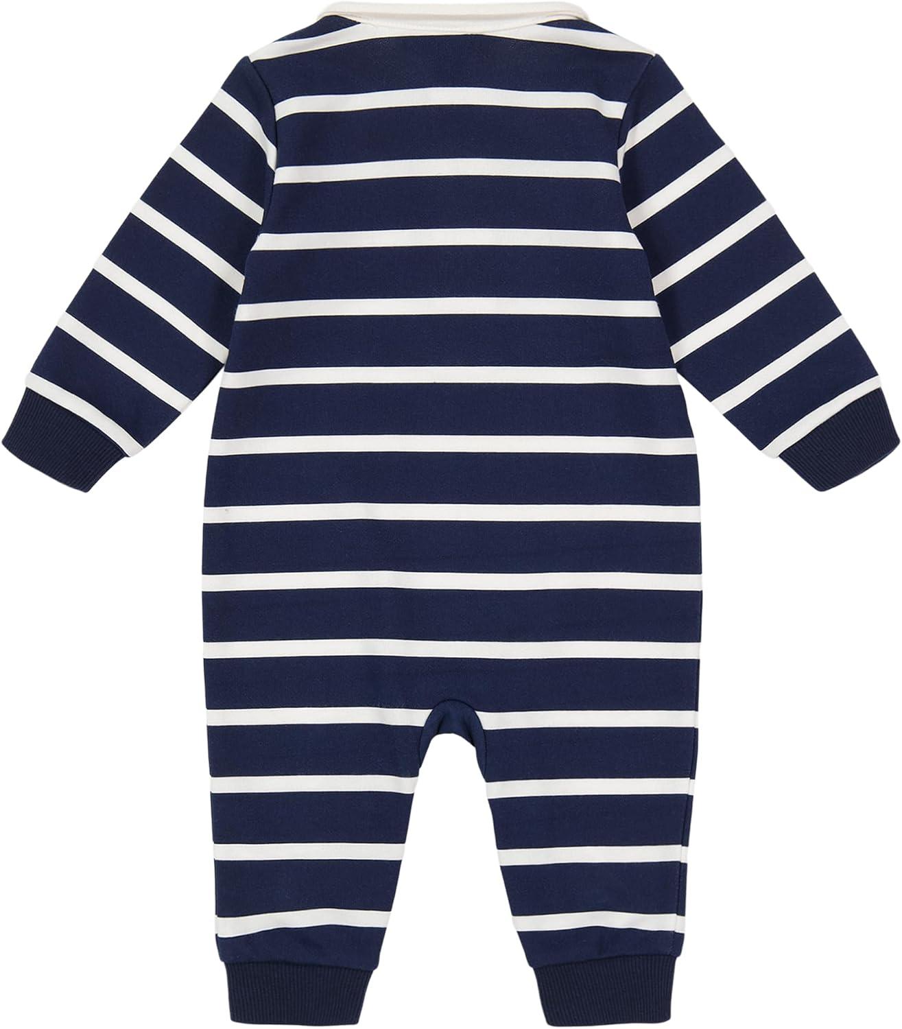 imageTommy Hilfiger Baby Boys Coverall with Button Closure Everyday Casual Wear Comfortable amp Stylish Fit NavyWhiteNavy White