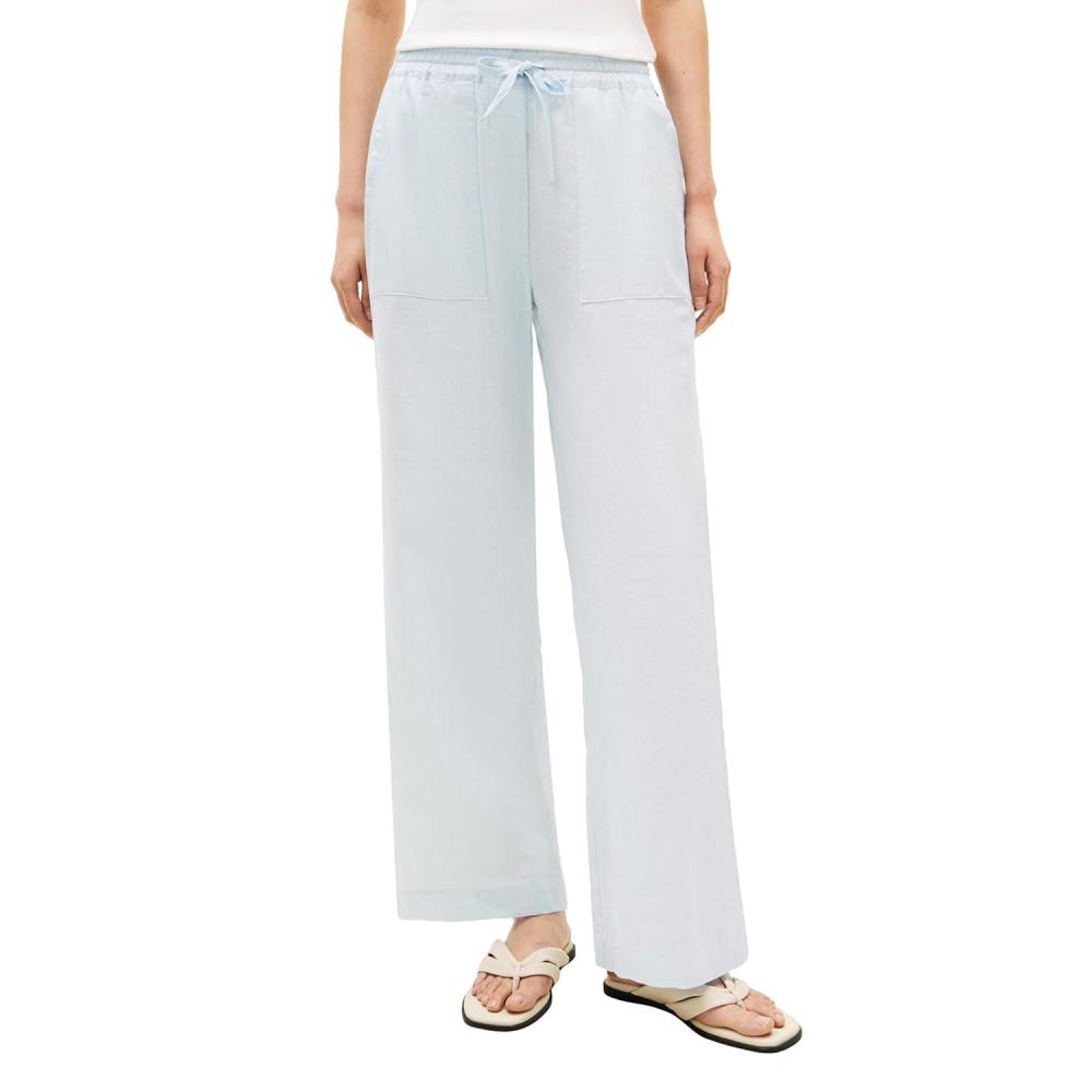 imageTommy Hilfiger Womens Linen Pants Wide Leg Casual Pants with PocketsBreezy Blue