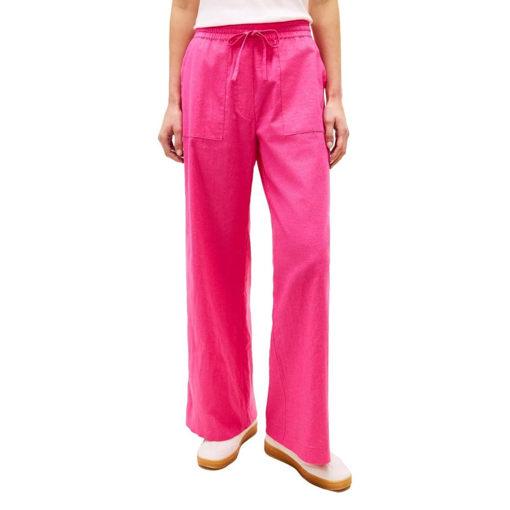 imageTommy Hilfiger Womens Linen Pants Wide Leg Casual Pants with PocketsPink Perfection