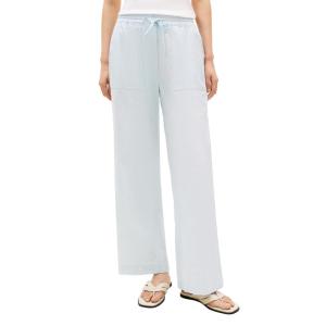 Tommy Hilfiger Womens Linen Pants Wide Leg Casual Pants with Pockets(Breezy Blue)