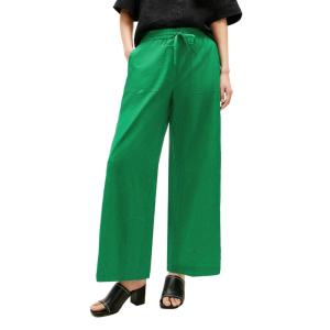 Tommy Hilfiger Womens Linen Pants Wide Leg Casual Pants with Pockets(Jade Wink)