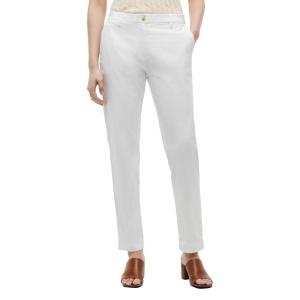 Tommy Hilfiger Womens Twill Slim Chino Pants with Stretch Mid Rise Ankle Pants(Ecru)