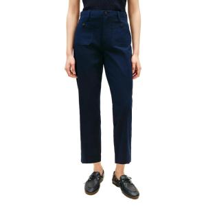 Tommy Hilfiger Womens Twill Straight Chino Pants with Stretch Mid Rise Ankle Pants(Dark Night Navy)