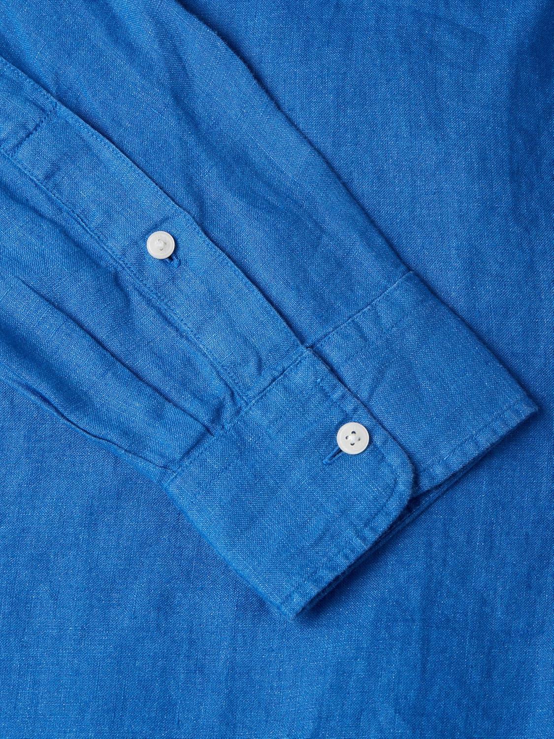 imageTommy Hilfiger Mens Long Sleeve Casual Linen Button Down Shirts in Regular FitBlue Orbit