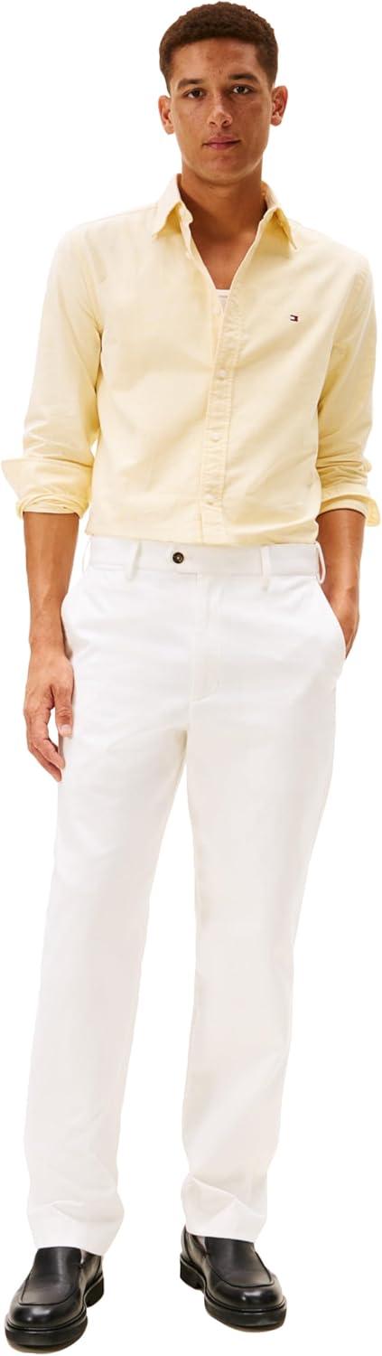 imageTommy Hilfiger Mens Long Sleeve Oxford Shirts in Regular Fit Mens Button Down Shirts Also Available in Big and TallMorningside Yellow