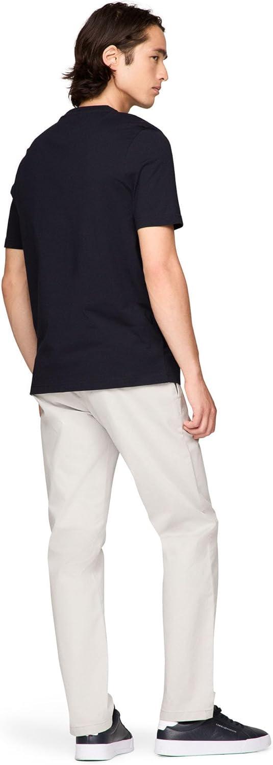 imageTommy Hilfiger Mens Short Sleeve Cotton Graphic TShirts with Logo Also Available in Big amp TallDesert Sky