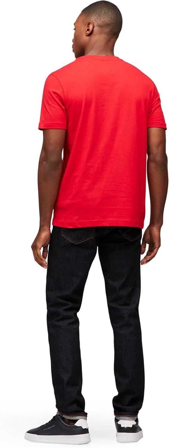 imageTommy Hilfiger Mens Short Sleeve Cotton Graphic TShirts with Logo Also Available in Big amp TallPrimary Red