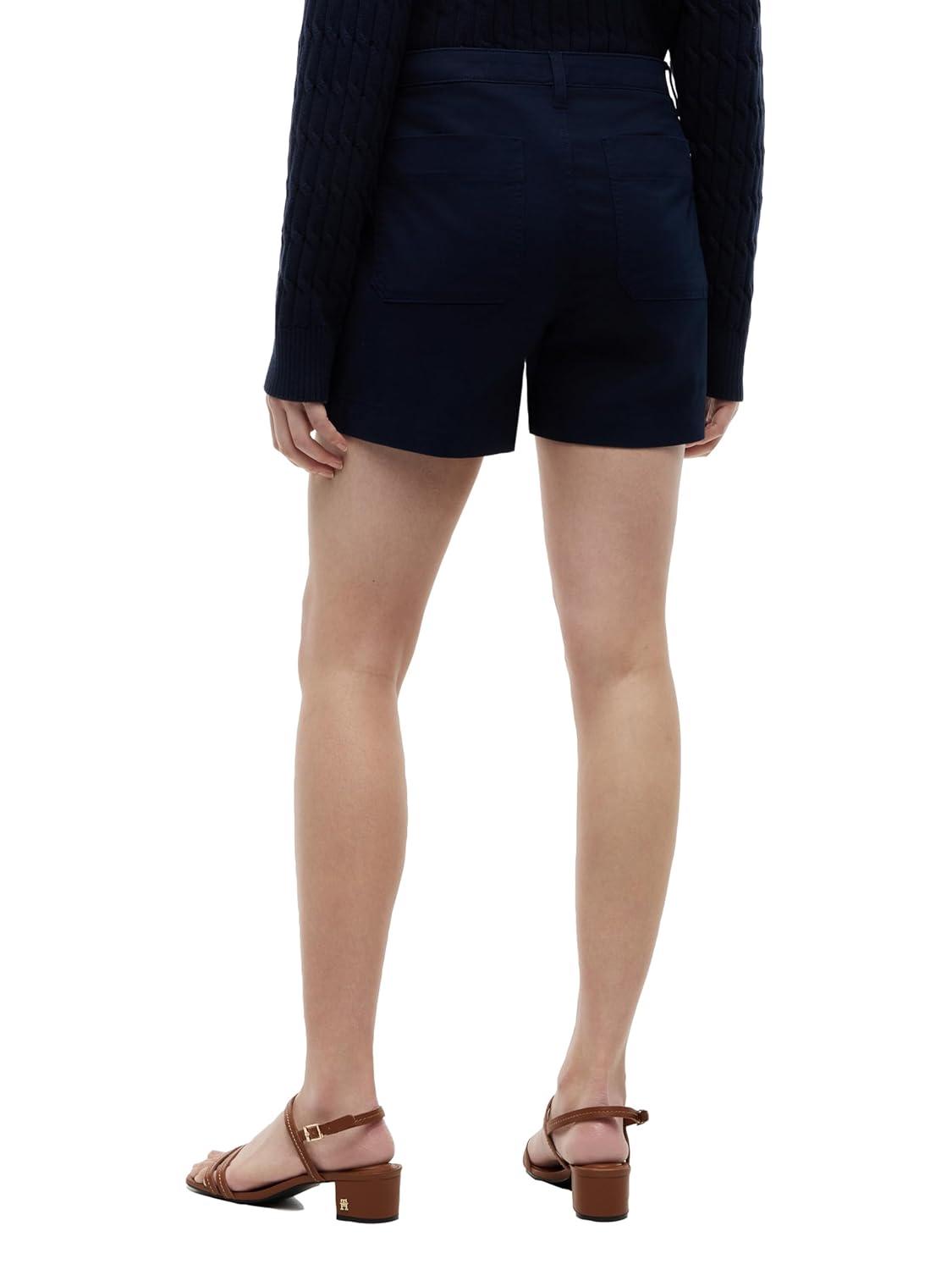 imageTommy Hilfiger Womens 35 Chino Shorts High Waisted with Stretch and PocketsDark Night Navy