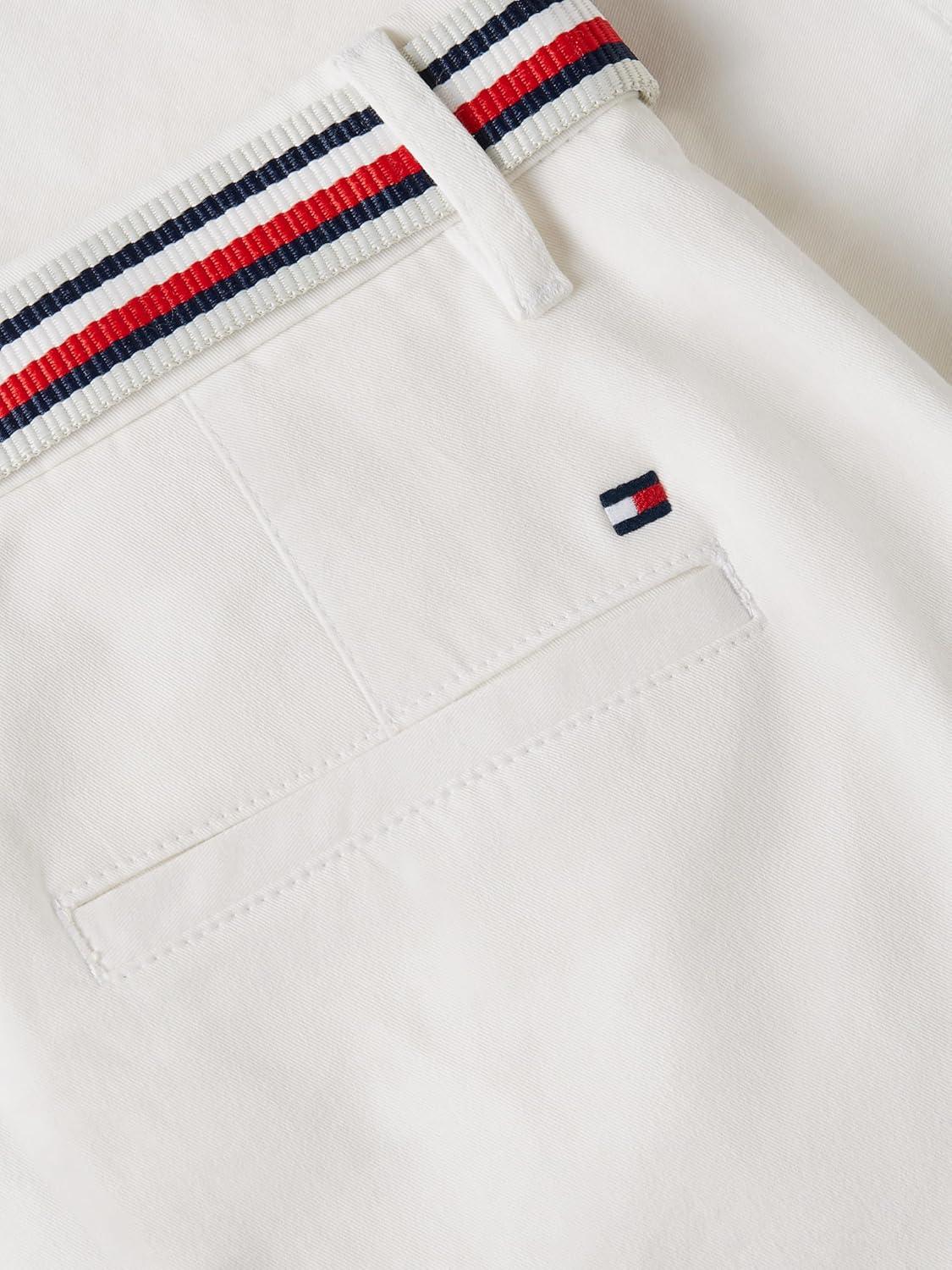 imageTommy Hilfiger Womens Mid Rise 9 Chino Shorts with Stretch Bermuda ShortsEcruRwb