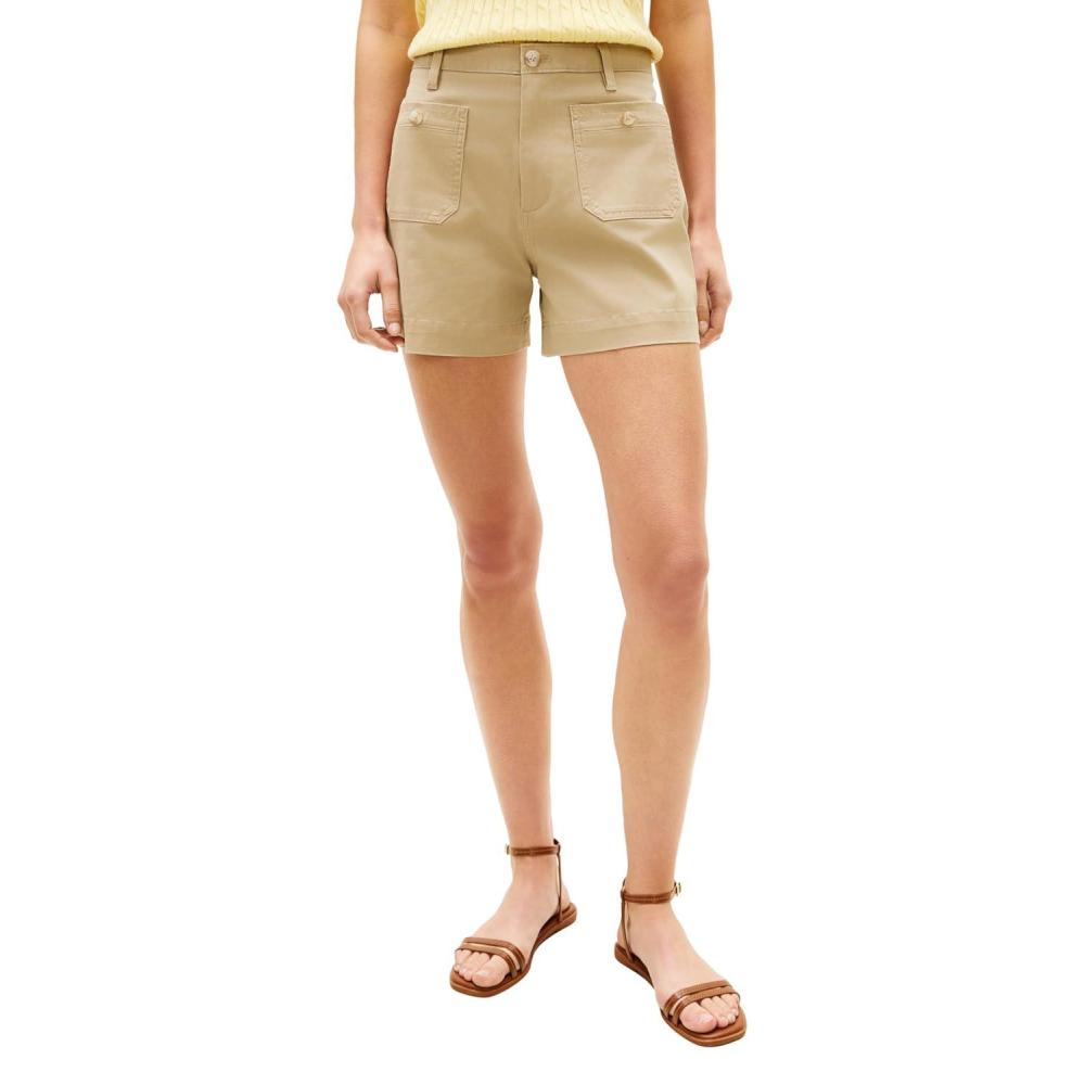 imageTommy Hilfiger Womens 35 Chino Shorts High Waisted with Stretch and PocketsBeige