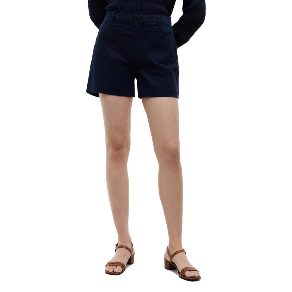 imageTommy Hilfiger Womens 35 Chino Shorts High Waisted with Stretch and PocketsDark Night Navy