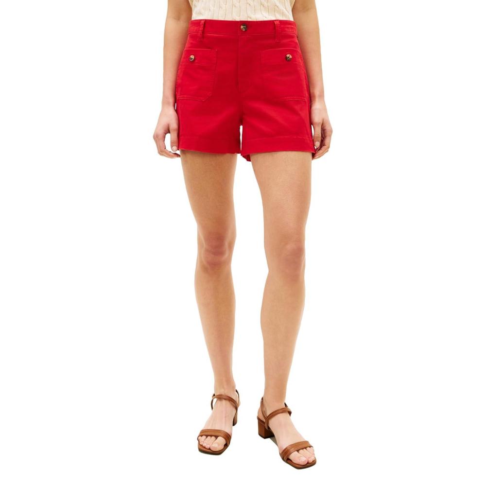 imageTommy Hilfiger Womens 35 Chino Shorts High Waisted with Stretch and PocketsPrimary Red