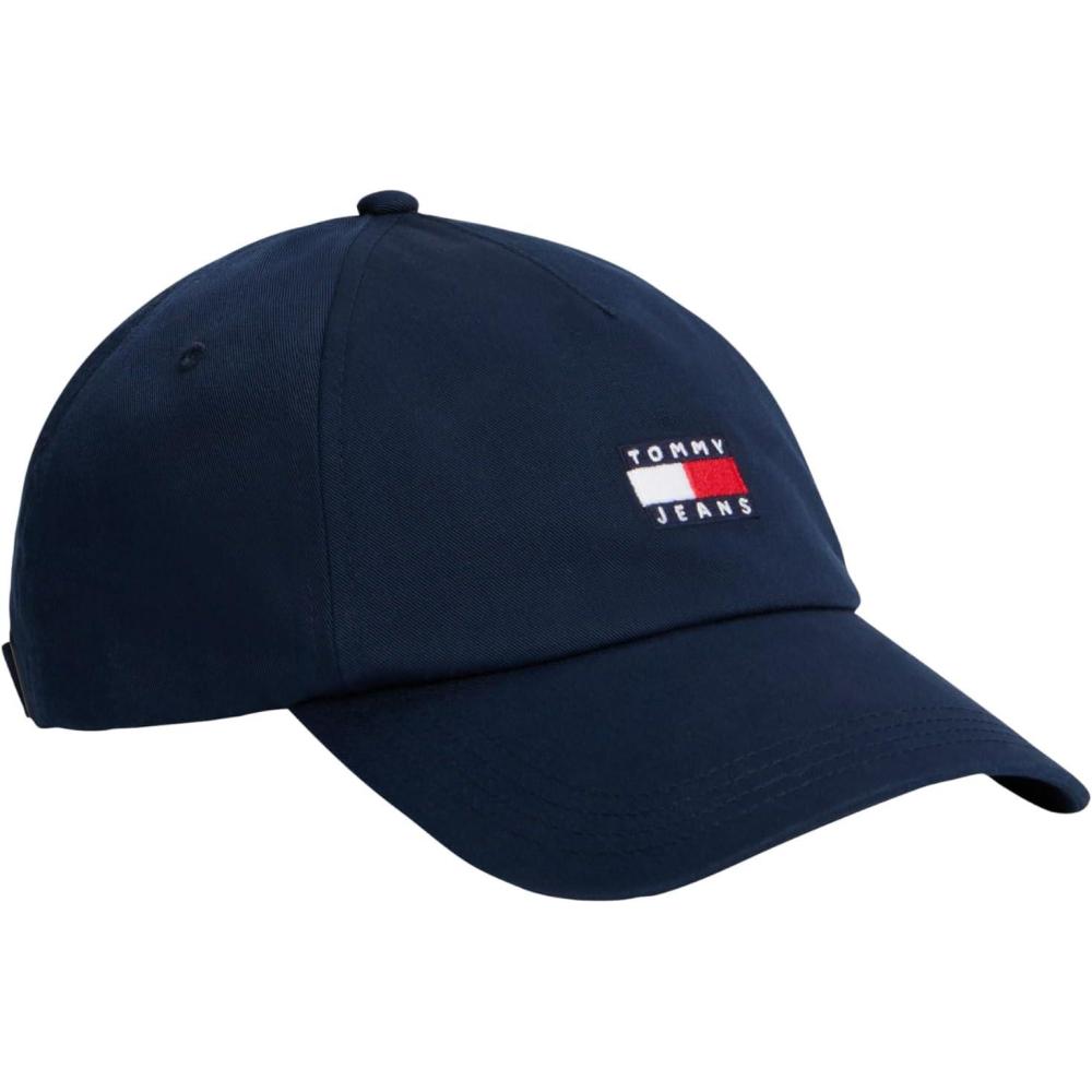 imageTommy Jeans Mens Tommy Jeans Hats for Men  Cotton Logo Adjustable Baseball CapDark Night Navy