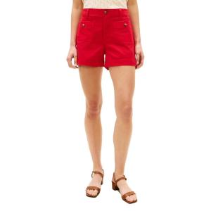 Tommy Hilfiger Womens 3.5” Chino Shorts High Waisted with Stretch and Pockets(Primary Red)