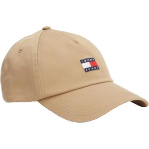Tommy Jeans Mens Tommy Jeans Hats for Men | Cotton Logo Adjustable Baseball Cap(Dark Dune)