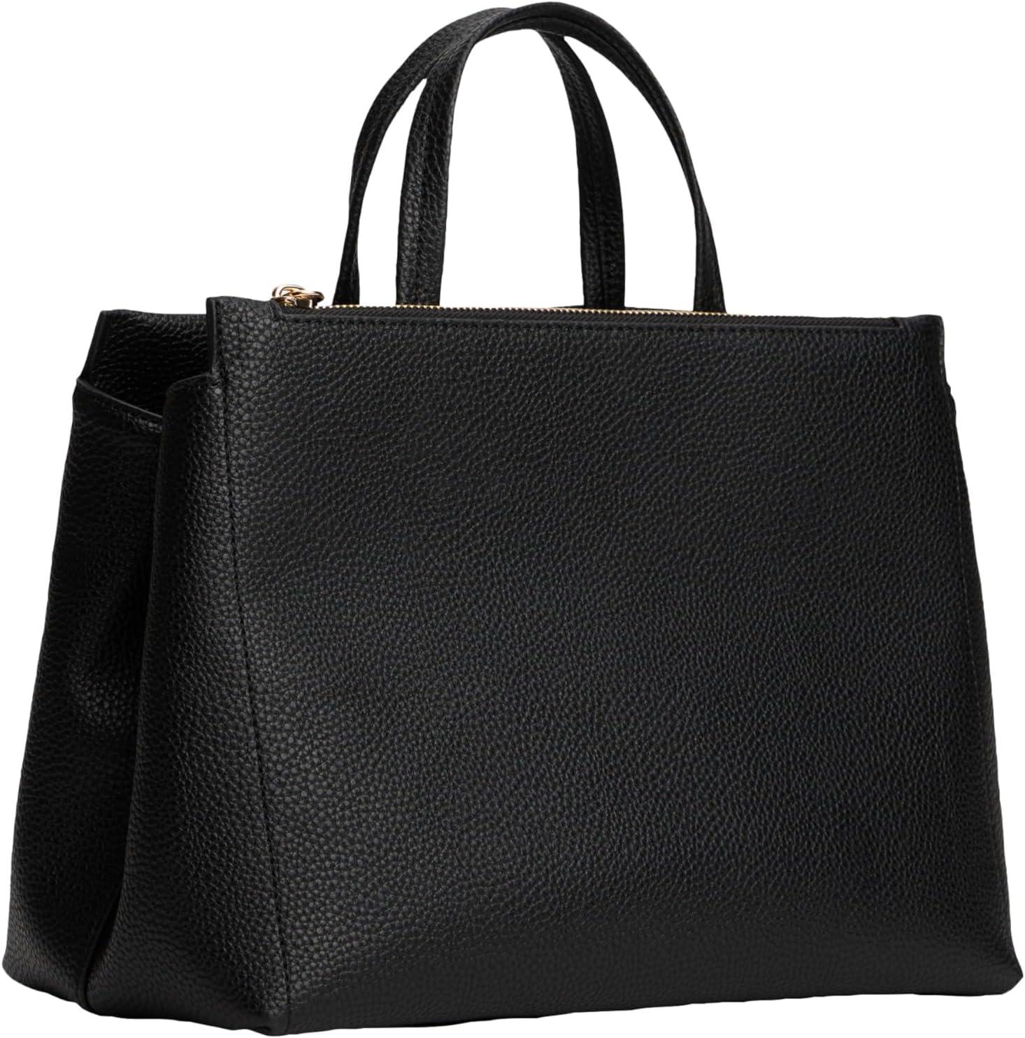 imageTommy Hilfiger womens Large Timeless Satchel Bag With Removable Crossbody StrapBlack