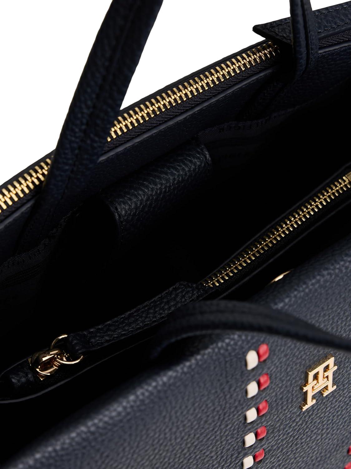 imageTommy Hilfiger womens Large Timeless Satchel Bag With Removable Crossbody StrapSpace Blue