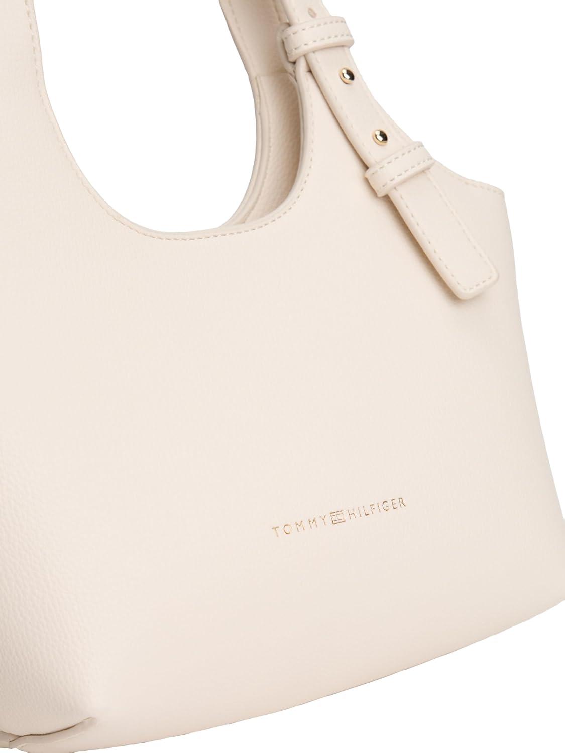 imageTommy Hilfiger womens Logo Mini Tote Bag With Removable Crossbody StrapSoft Cream