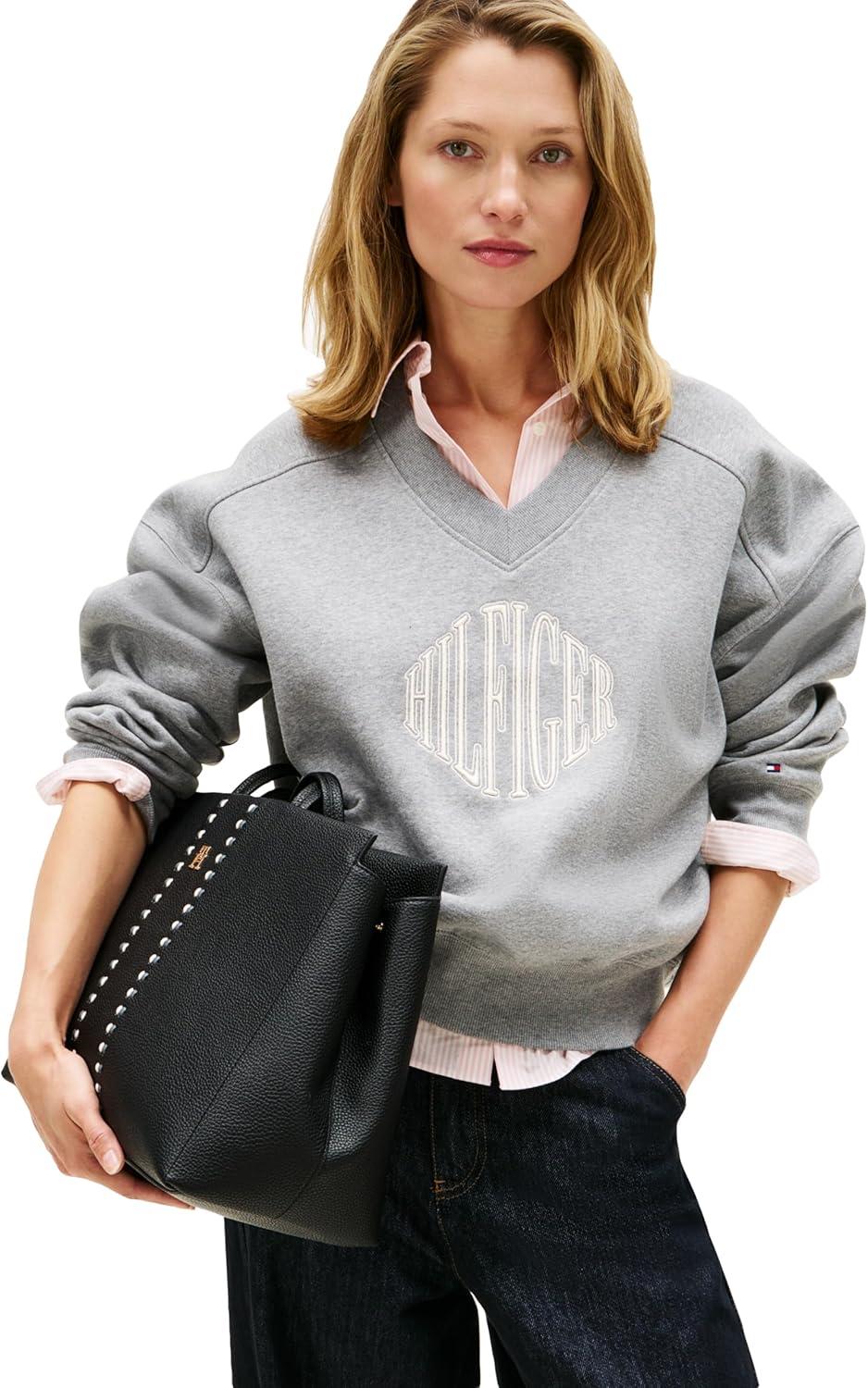 imageTommy Hilfiger womens Timeless Large Tote Bag With ZipperBlack