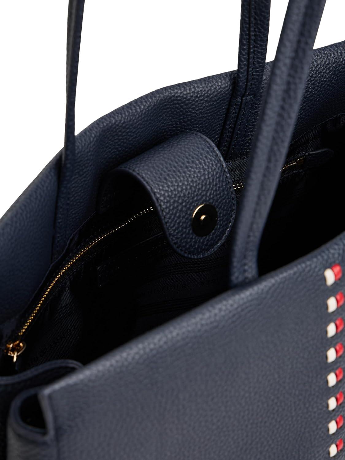 imageTommy Hilfiger womens Timeless Large Tote Bag With ZipperSpace Blue