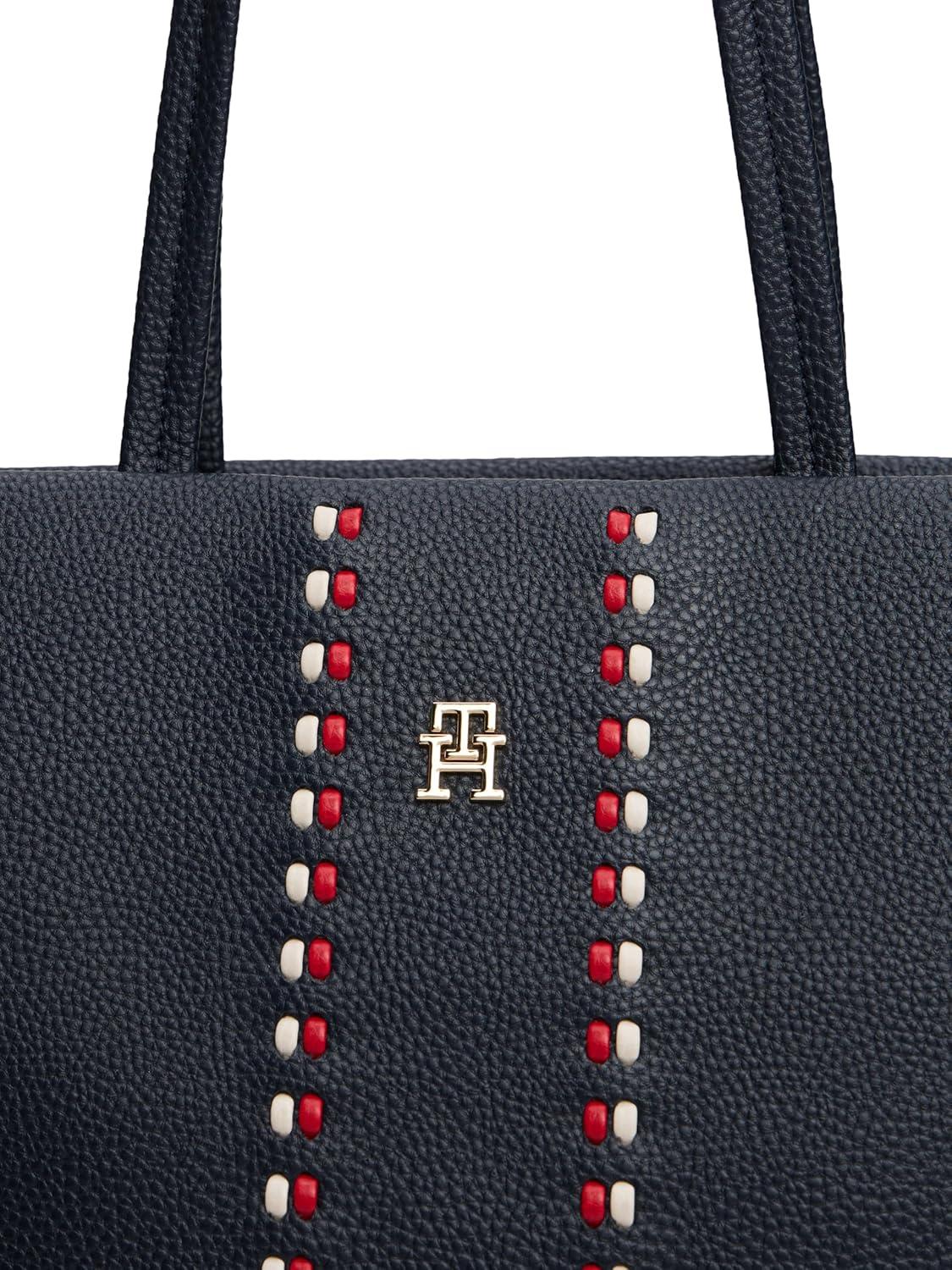 imageTommy Hilfiger womens Timeless Large Tote Bag With ZipperSpace Blue