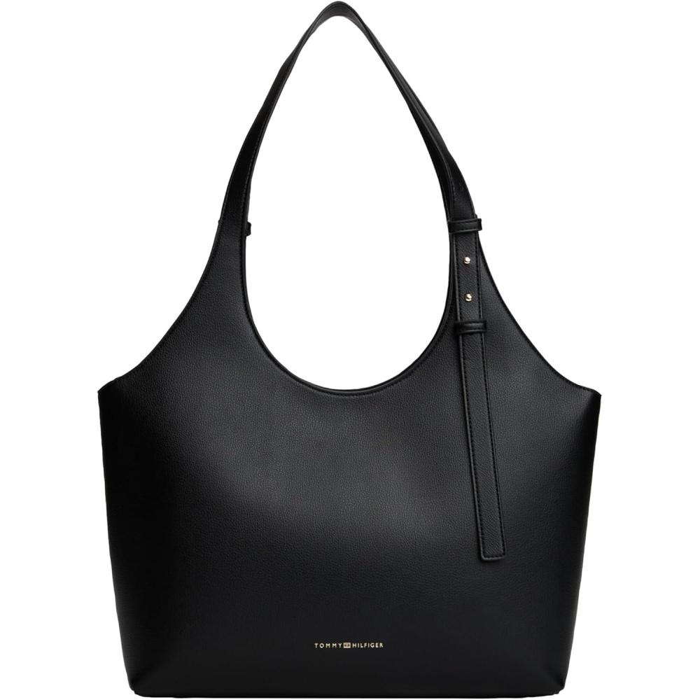 imageTommy Hilfiger Womens Logo Large Tote Bag With Adjustable StrapBlack
