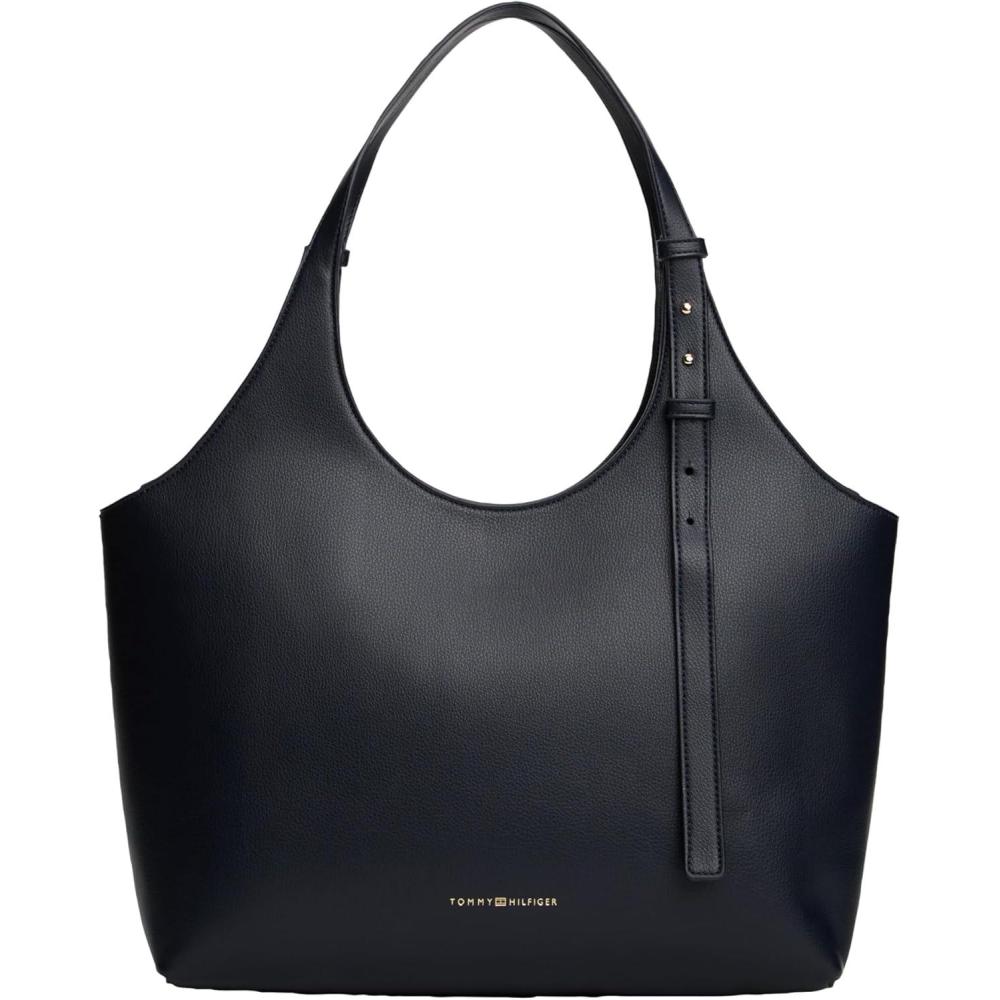imageTommy Hilfiger Womens Logo Large Tote Bag With Adjustable StrapSpace Blue