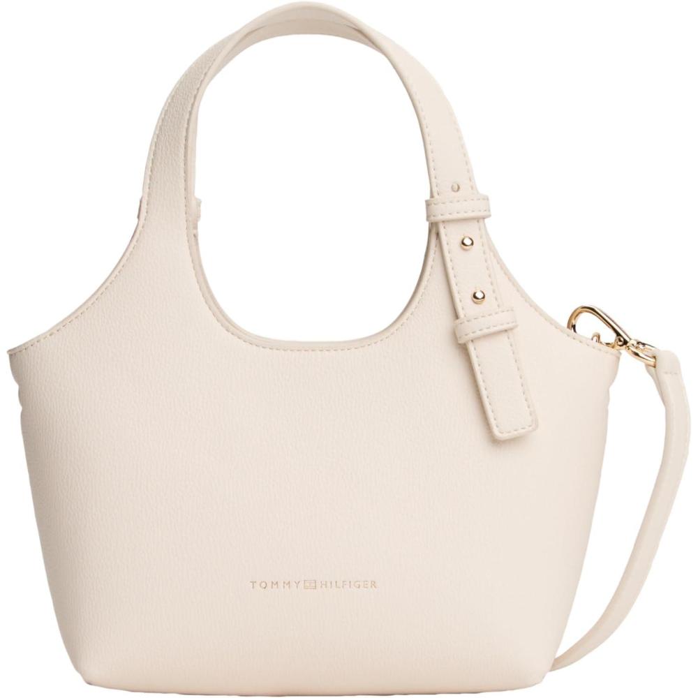 imageTommy Hilfiger womens Logo Mini Tote Bag With Removable Crossbody StrapSoft Cream