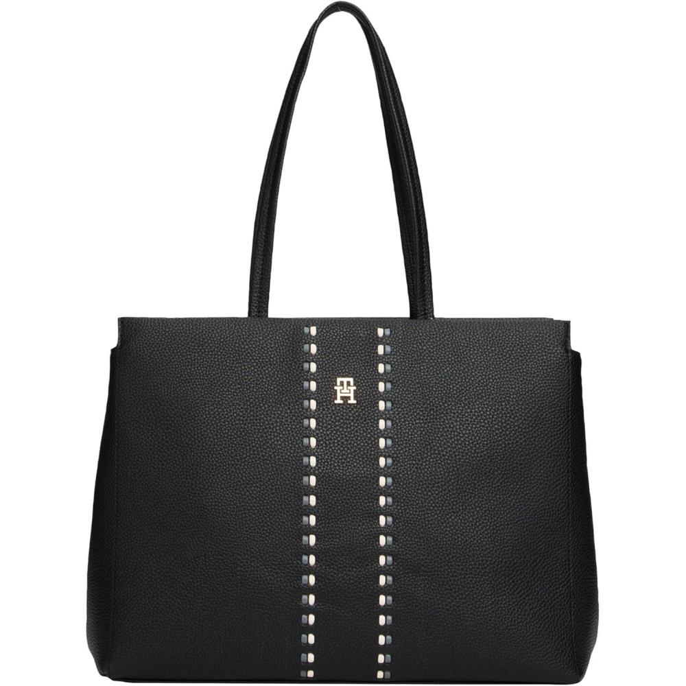 imageTommy Hilfiger womens Timeless Large Tote Bag With ZipperBlack