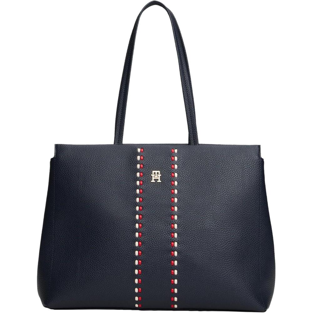 imageTommy Hilfiger womens Timeless Large Tote Bag With ZipperSpace Blue