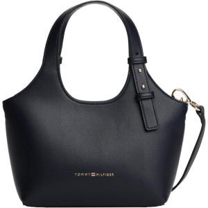 Tommy Hilfiger womens Logo Mini Tote Bag With Removable Crossbody Strap(Space Blue)
