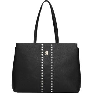 Tommy Hilfiger womens Timeless Large Tote Bag With Zipper(Black)