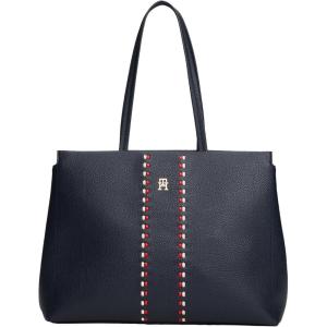 Tommy Hilfiger womens Timeless Large Tote Bag With Zipper(Space Blue)