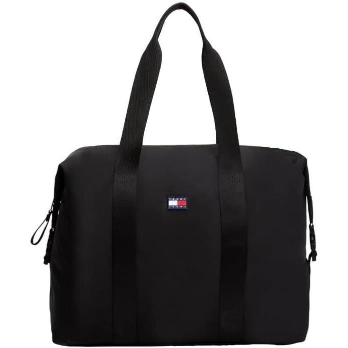 imageTommy Jeans mens Urban Duffle Bag for Travel and Gym With Shoulder StrapsBlack
