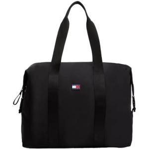 Tommy Jeans mens Urban Duffle Bag for Travel and Gym With Shoulder Straps(Black)