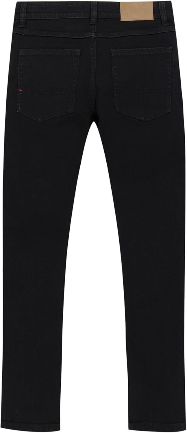 imageTommy Hilfiger Boys 5Pocket Stretch Skinny Fit Denim Jean Zipper Fly amp Button ClosureBlack