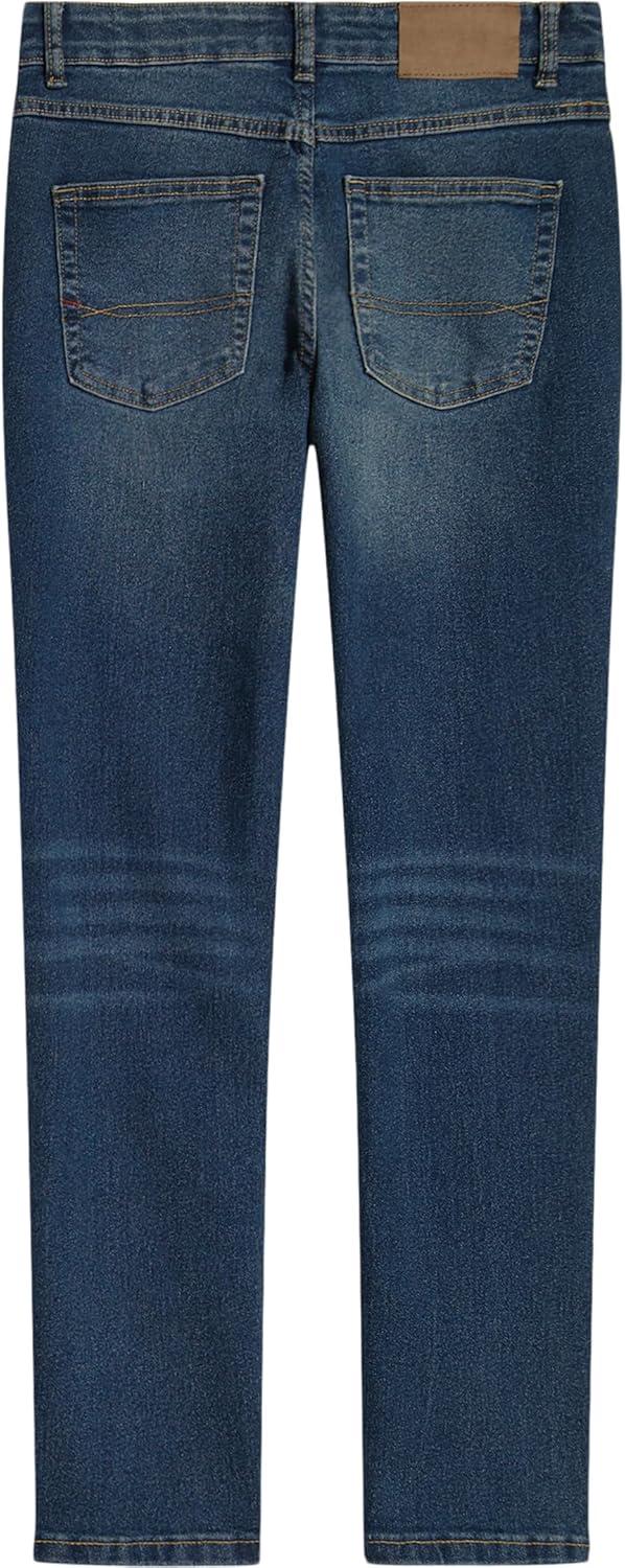 imageTommy Hilfiger Boys 5Pocket Stretch Slim Straight Leg Denim Jean Zipper Fly amp Button ClosureCanyon