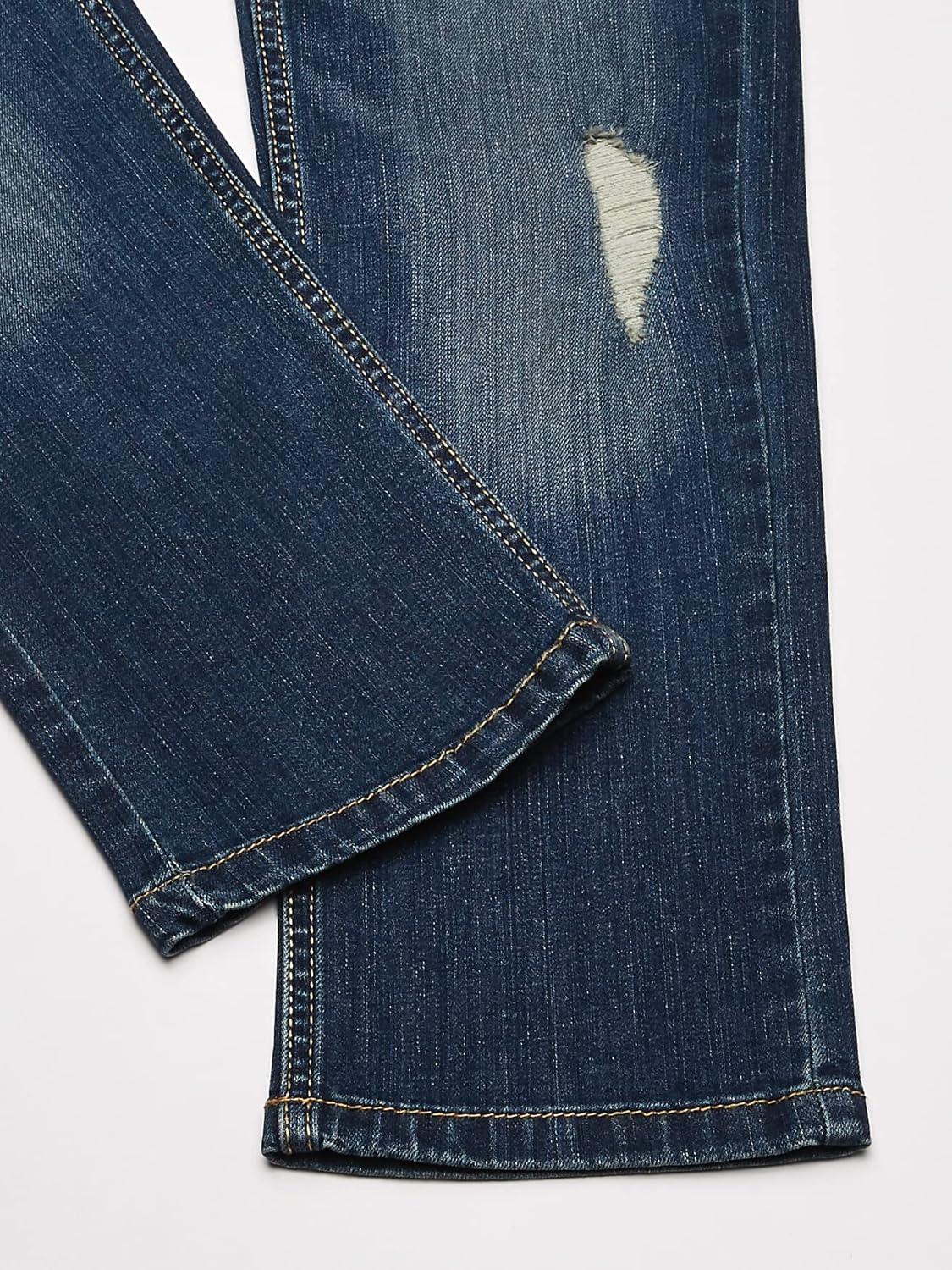 imageTommy Hilfiger Boys 5Pocket Stretch Slim Straight Leg Denim Jean Zipper Fly amp Button ClosureNiagara
