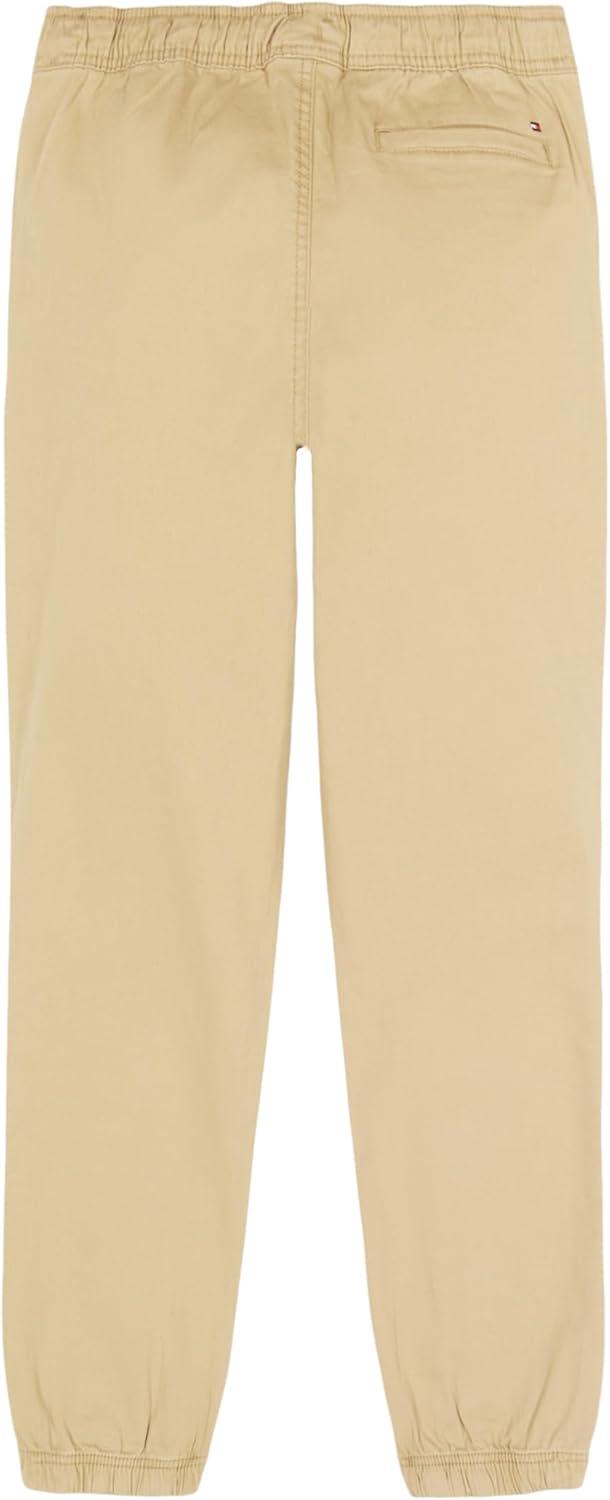 imageTommy Hilfiger Boys Clark Stretch Twill Jogger Pant Drawstring ClosureTan Chino