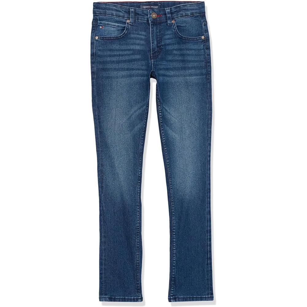imageTommy Hilfiger Boys 5Pocket Stretch Skinny Fit Denim Jean Zipper Fly amp Button ClosurePortola