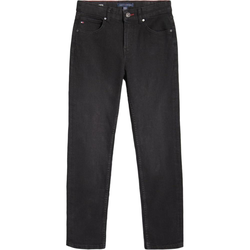 imageTommy Hilfiger Boys 5Pocket Stretch Slim Straight Leg Denim Jean Zipper Fly amp Button ClosureWrecker